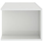 TV Cabinet with LED Lights High Gloss White 90x39x30 cm