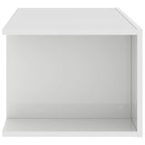 TV Cabinet with LED Lights High Gloss White 90x39x30 cm - Rear View