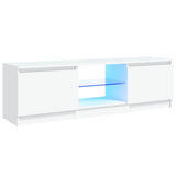TV Cabinet with LED Lights White 120x30x36 cm