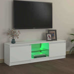 TV Cabinet with LED Lights White 120x30x36 cm