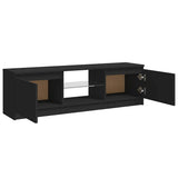 TV Cabinet with LED Lights Black 120x30x36 cm - Extra Image