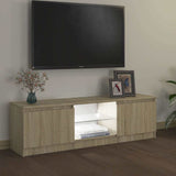 TV Cabinet with LED Lights Sonoma Oak 120x30x36 cm