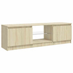 TV Cabinet with LED Lights Sonoma Oak 120x30x36 cm
