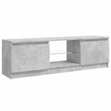 TV Cabinet with LED Lights Concrete Grey 120x30x36 cm - Close-Up Angle