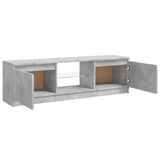 TV Cabinet with LED Lights Concrete Grey 120x30x36 cm