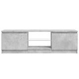 TV Cabinet with LED Lights Concrete Grey 120x30x36 cm
