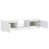 TV Cabinet with LED Lights White 140x40x36 cm - Extra Image