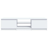 TV Cabinet with LED Lights White 140x40x36 cm - Extra Image