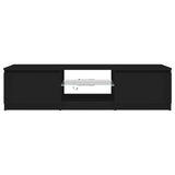 TV Cabinet with LED Lights Black 140x40x36 cm