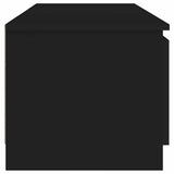 TV Cabinet with LED Lights Black 140x40x36 cm