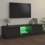 TV Cabinet with LED Lights Grey 140x40x36 cm