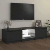 TV Cabinet with LED Lights Grey 140x40x36 cm