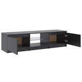 TV Cabinet with LED Lights Grey 140x40x36 cm