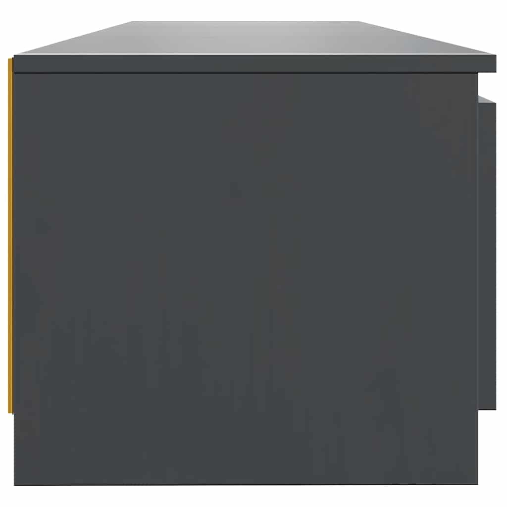 TV Cabinet with LED Lights Grey 140x40x36 cm
