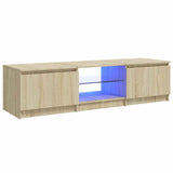 TV Cabinet with LED Lights Sonoma Oak 140x40x36 cm