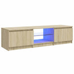 TV Cabinet with LED Lights Sonoma Oak 140x40x36 cm