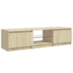 TV Cabinet with LED Lights Sonoma Oak 140x40x36 cm