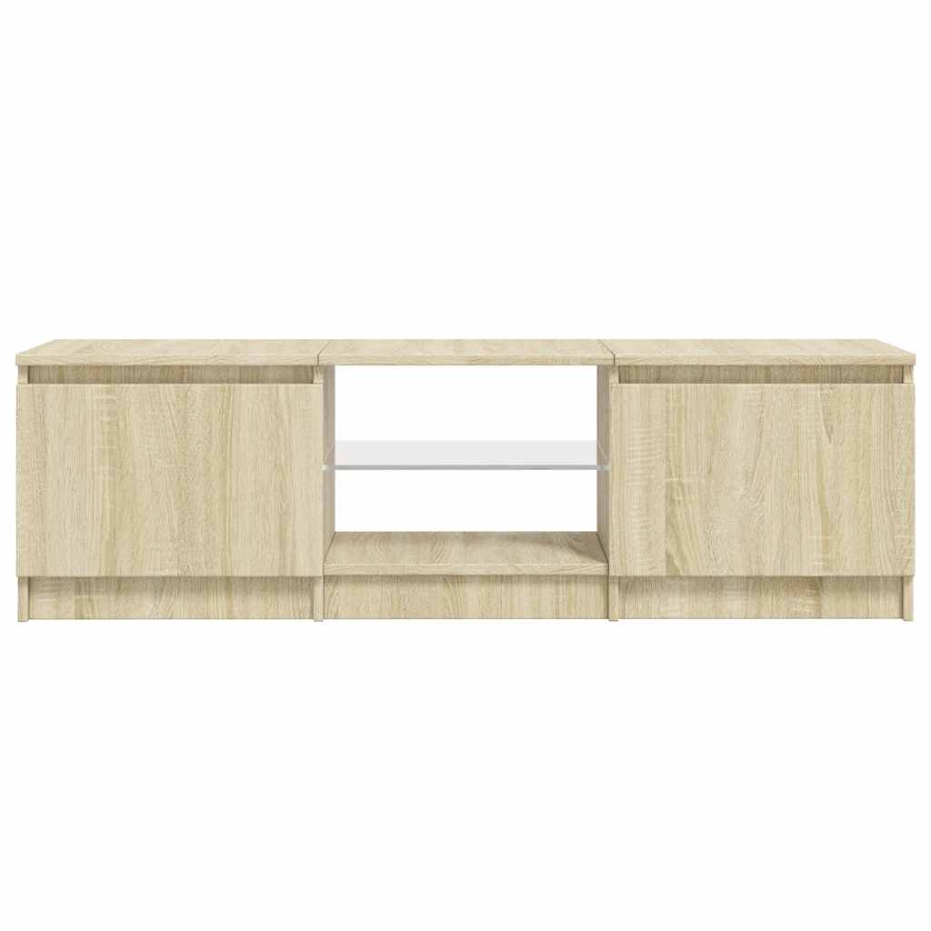 TV Cabinet with LED Lights Sonoma Oak 140x40x36 cm