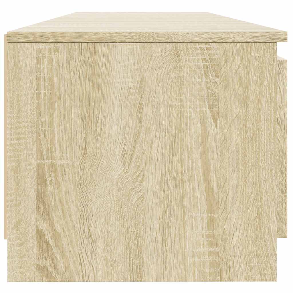 TV Cabinet with LED Lights Sonoma Oak 140x40x36 cm