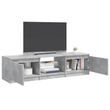 TV Cabinet with LED Lights Concrete Grey 140x40x36 cm