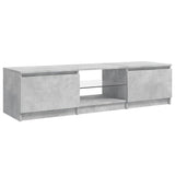 TV Cabinet with LED Lights Concrete Grey 140x40x36 cm