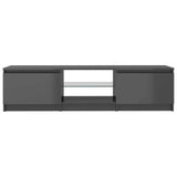 TV Cabinet with LED Lights High Gloss Grey 140x40x36 cm - Extra Image