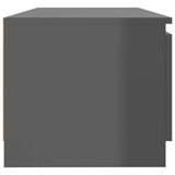 TV Cabinet with LED Lights High Gloss Grey 140x40x36 cm
