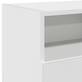 TV Cabinet with LED Lights White 120x30x50 cm - Extra Image