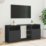 TV Cabinet with LED Lights Grey 120x30x50 cm