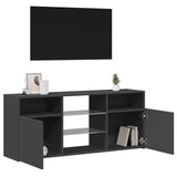 TV Cabinet with LED Lights Grey 120x30x50 cm