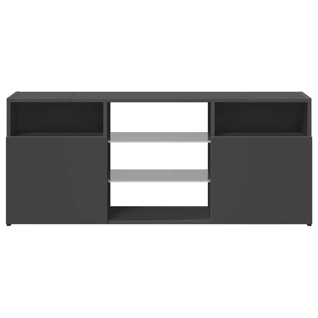 TV Cabinet with LED Lights Grey 120x30x50 cm
