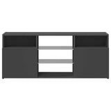 TV Cabinet with LED Lights Grey 120x30x50 cm - Close-Up Angle