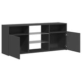 TV Cabinet with LED Lights Grey 120x30x50 cm