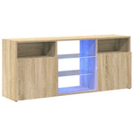 TV Cabinet with LED Lights Sonoma Oak 120x30x50 cm