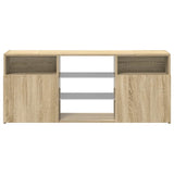 TV Cabinet with LED Lights Sonoma Oak 120x30x50 cm - Close-Up Angle
