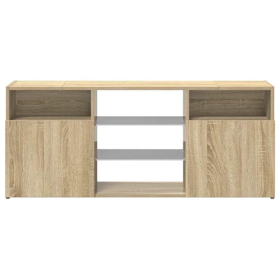TV Cabinet with LED Lights Sonoma Oak 120x30x50 cm