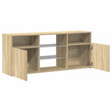 TV Cabinet with LED Lights Sonoma Oak 120x30x50 cm - Extra Image