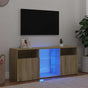 TV Cabinet with LED Lights Sonoma Oak 120x30x50 cm