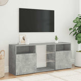 TV Cabinet with LED Lights Concrete Grey 120x30x50 cm