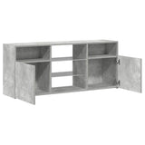 TV Cabinet with LED Lights Concrete Grey 120x30x50 cm - Extra Image