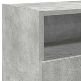 TV Cabinet with LED Lights Concrete Grey 120x30x50 cm - Extra Image