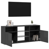 TV Cabinet with LED Lights High Gloss Grey 120x30x50 cm