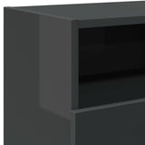 TV Cabinet with LED Lights High Gloss Grey 120x30x50 cm - Extra Image
