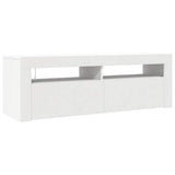 TV Cabinet with LED Lights White 120x35x40 cm