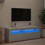 TV Cabinet with LED Lights White 120x35x40 cm
