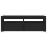 TV Cabinet with LED Lights Black 120x35x40 cm