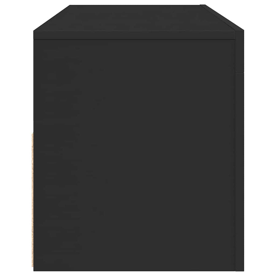 TV Cabinet with LED Lights Black 120x35x40 cm