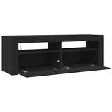 TV Cabinet with LED Lights Black 120x35x40 cm