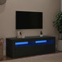 TV Cabinet with LED Lights Black 120x35x40 cm