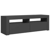 TV Cabinet with LED Lights Grey 120x35x40 cm